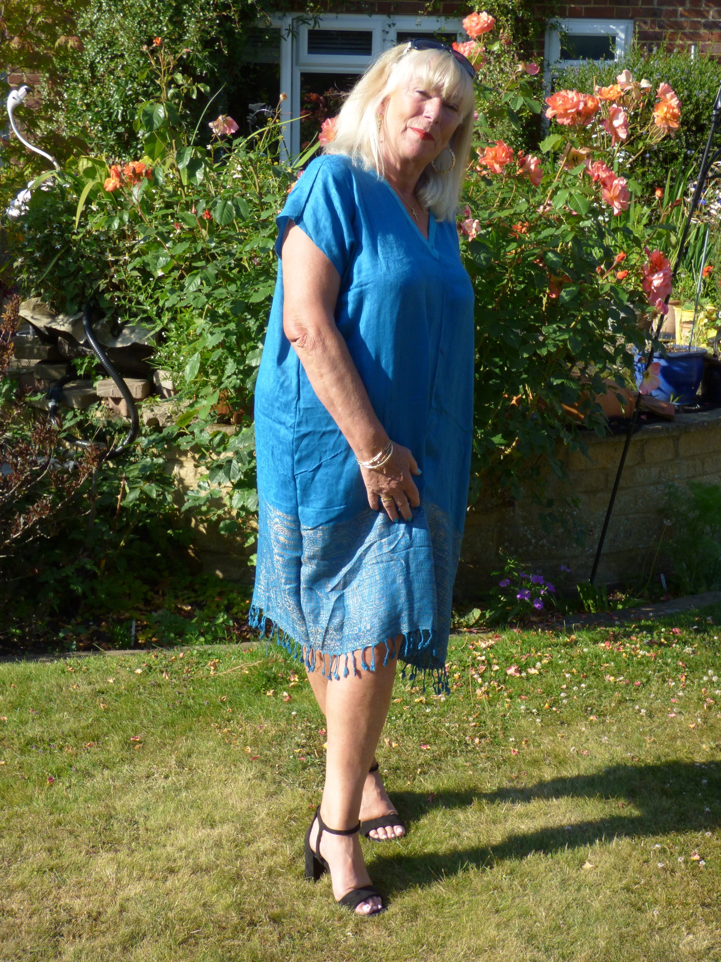 Moon Child Tunic Top in Ocean Blue